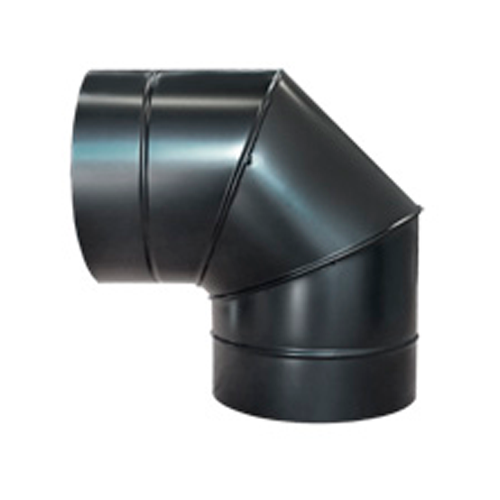 Curva em Aço galvanizado preto 16 polegadas