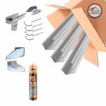 Kit Calha Nova Moldura Galvanizada 6m